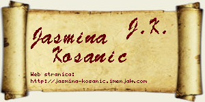 Jasmina Kosanić vizit kartica